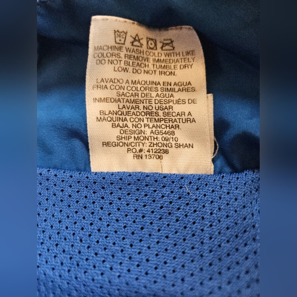 Adidas Boys Gray And Blue Insignia Long Sleeve Zip Up Windbreaker Jacket Size 4T - Picture 5 of 10